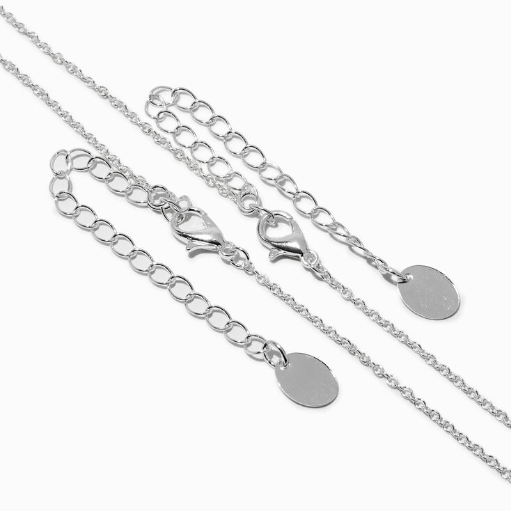 Colliers &agrave; pendentif strass mystiques phosphorescents Best friends - Lot de 2,