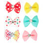 Claire&#39;s Club Chevron Polka Dot Mini Bow Hair Clips - 6 Pack,