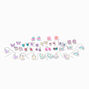 Mint &amp; Lilac Unicorn Earrings Set - 20 Pack,
