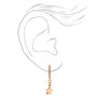Gold Star Multi Strand Necklace &amp; Huggie Hoop Drop Earrings Set - 2 Pack,