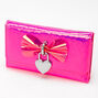 Vinyl Heart Printed Wallet - Pink,