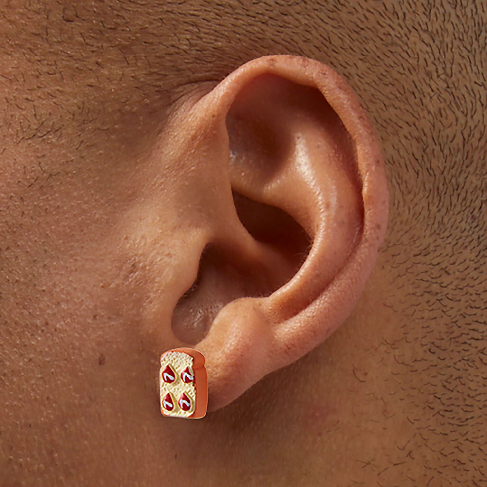 Strawberry Banana Toast Stud Earrings Claire s US