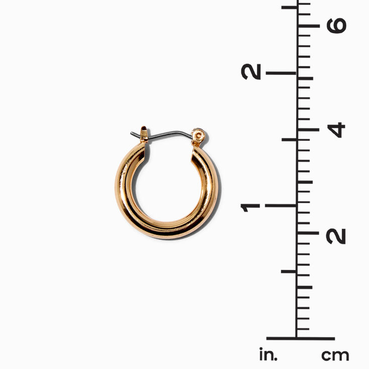 Gold 20MM Tube Hoop Earrings,