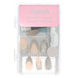 Faux ongles stiletto French manucure &agrave; paillettes - Rose, lot de 24,