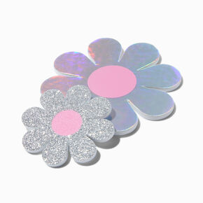 Holographic Daisy 3-D Wall Stickers - 6 Pack,