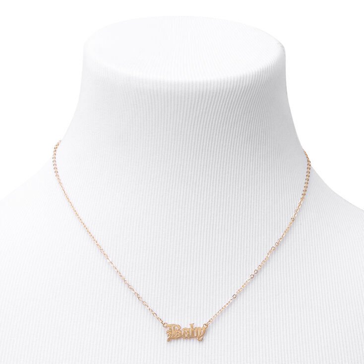 Collier &agrave; pendentif &laquo;&nbsp;Baby&nbsp;&raquo; couleur dor&eacute;e,