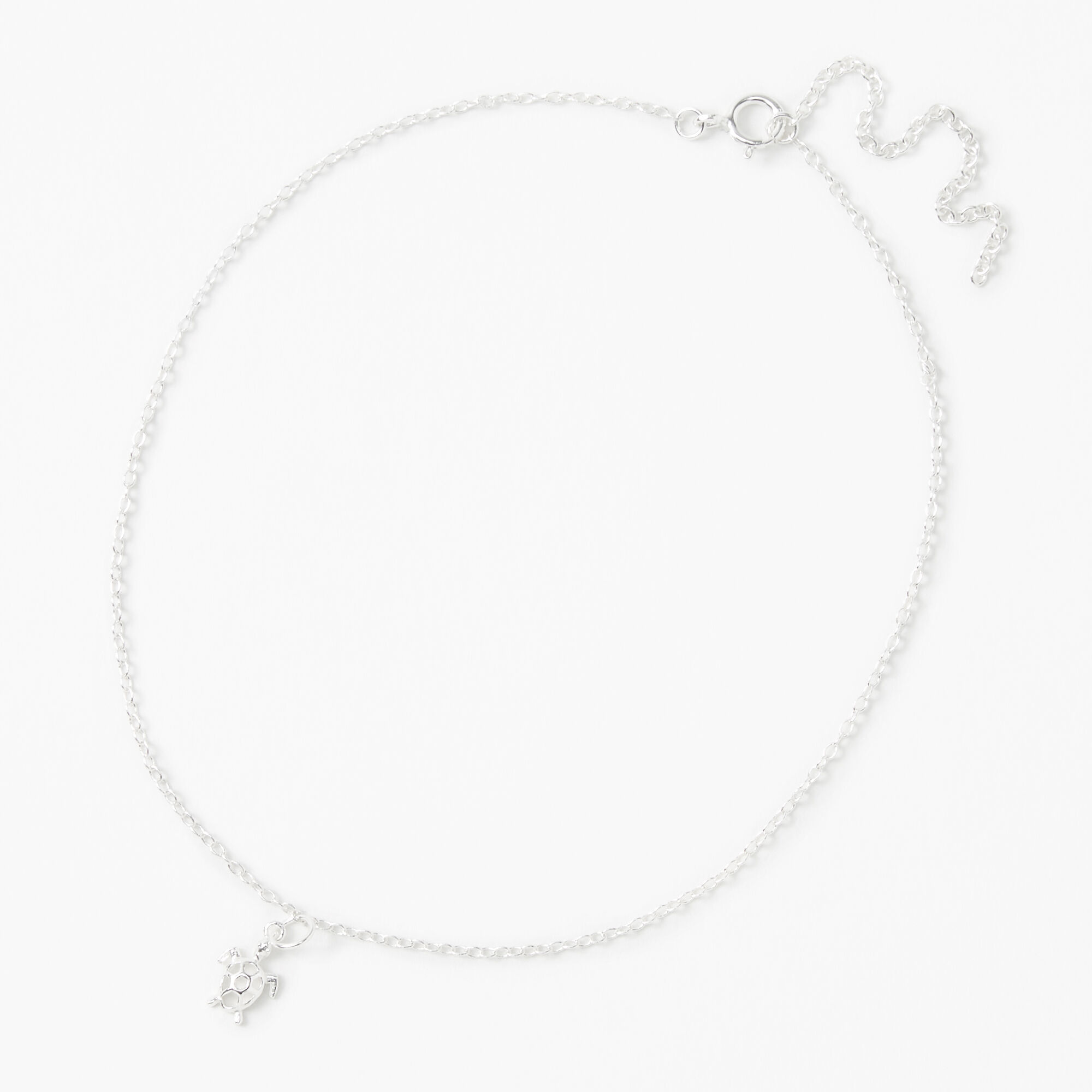Sterling silver sea turtle anklet hotsell