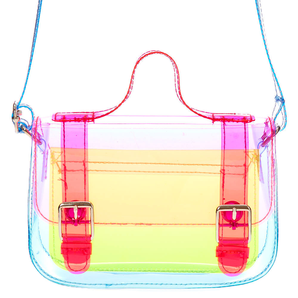 Claire s Club Transparent Crossbody Bag