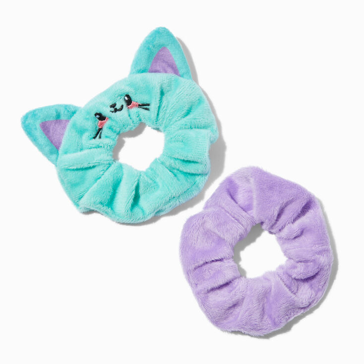 Claire&#39;s Club Fuzzy Cat Scrunchies - 2 Pack ,