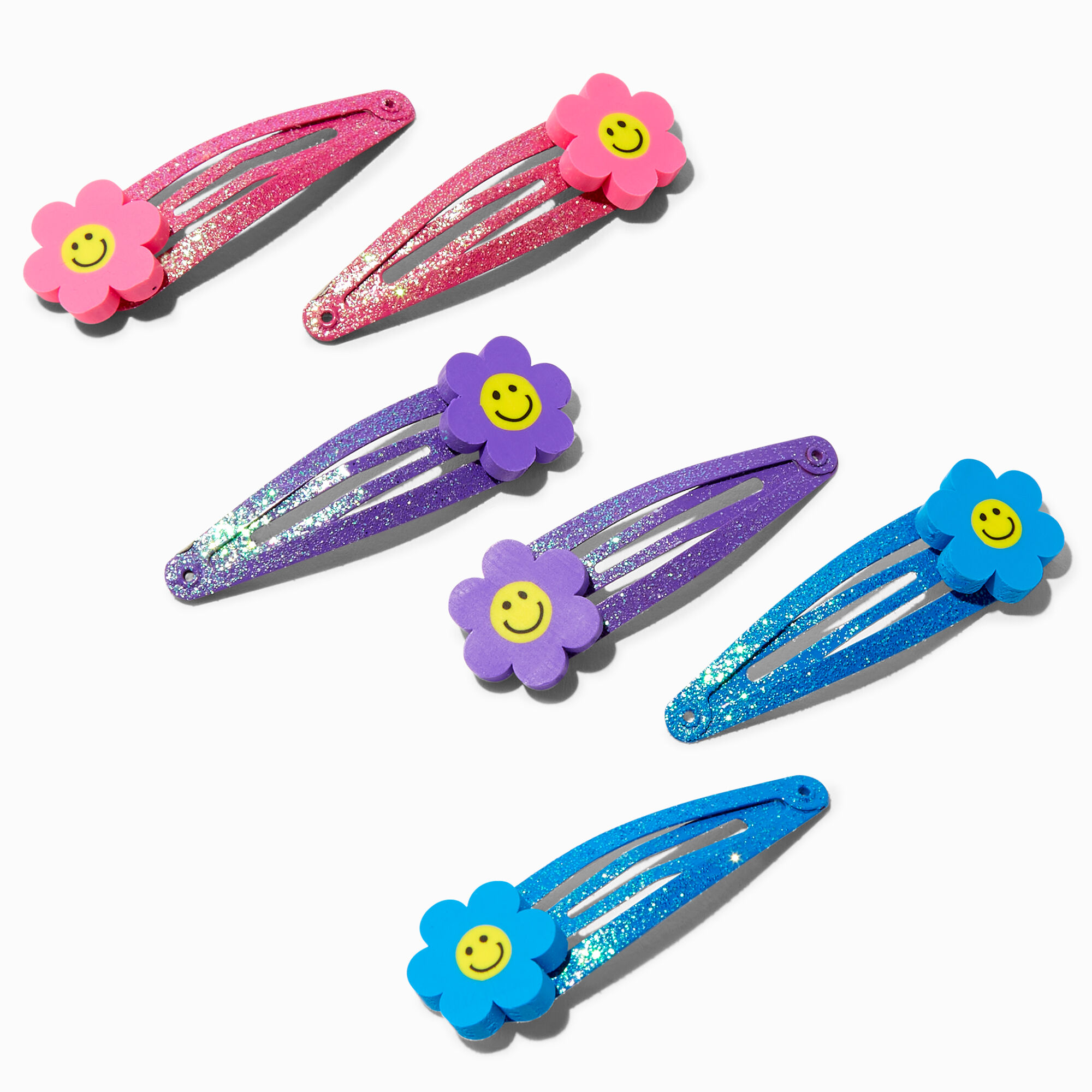 View Claires Club Daisy Fimo Clay Snap Hair Clips 6 Pack information