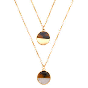Go to Product: Gold Resin Tortoiseshell Pendant Necklaces - 2 Pack from Claires