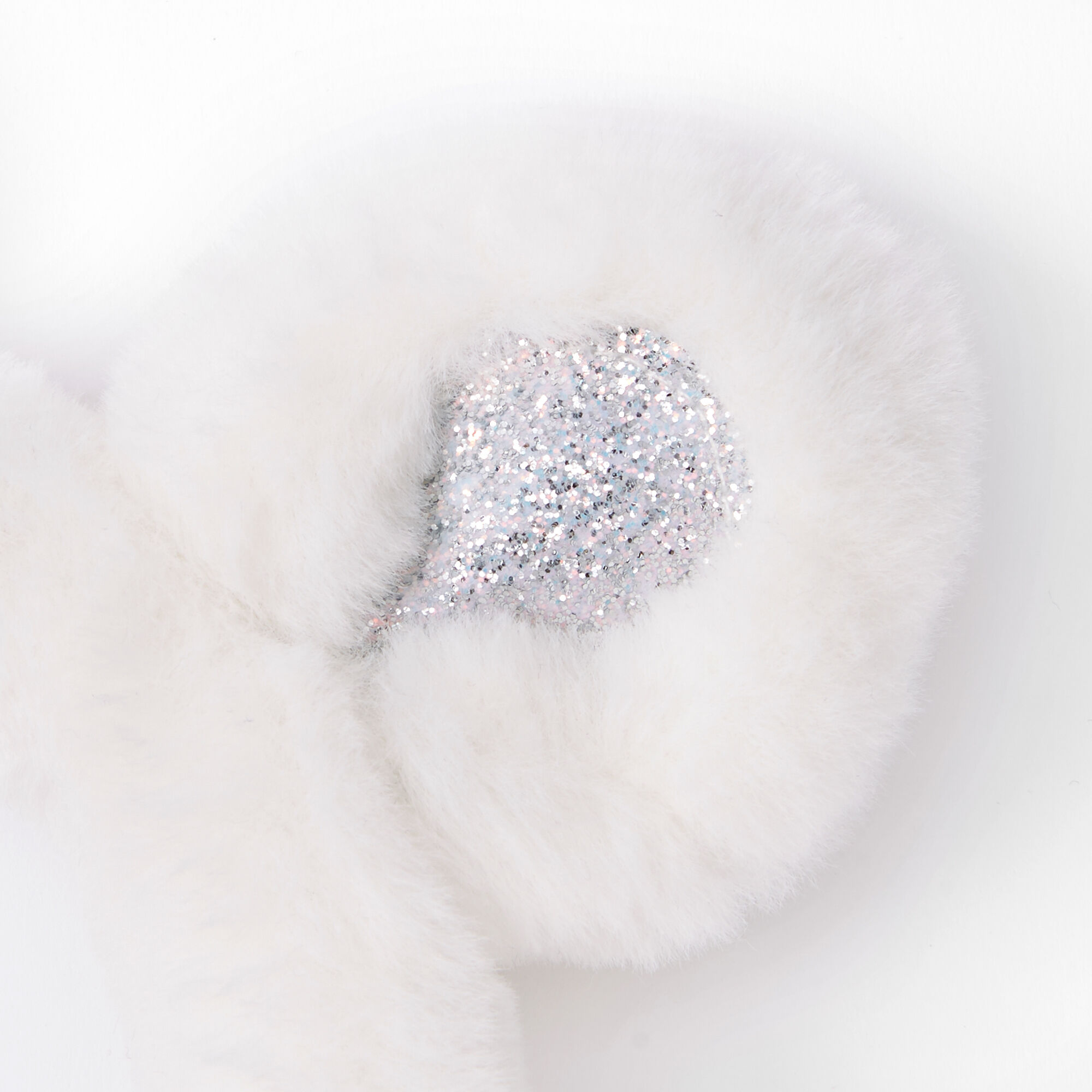 Furry Unicorn Rainbow Ear Muffs - White,