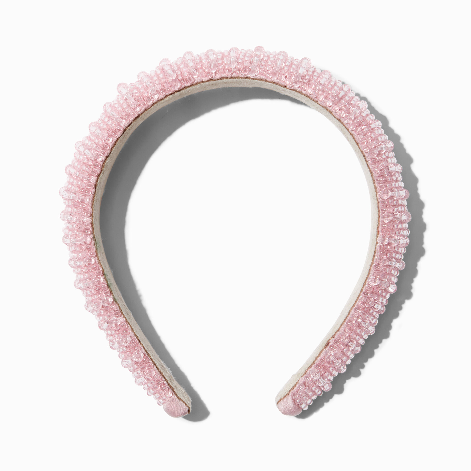 View Claires Blush Crystal Puffy Headband Pink information