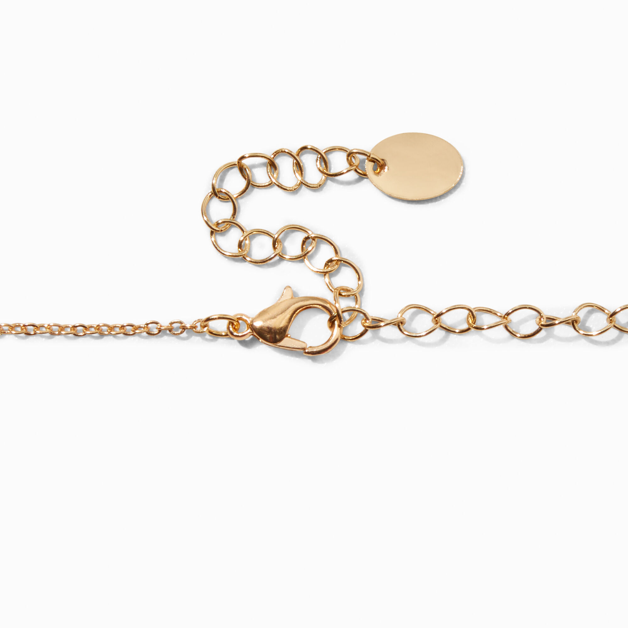 Pink Tropical Charm Gold-tone Choker Necklace,