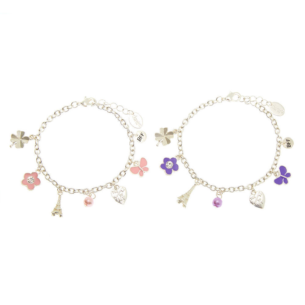 Paris In Spring Charm Friendship Bracelets - 2 Pack,