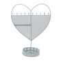 Heart Standing Jewellery Holder - White,