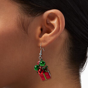 Jingle Bells &amp; Gift Box 1.5&quot; Drop Earrings,