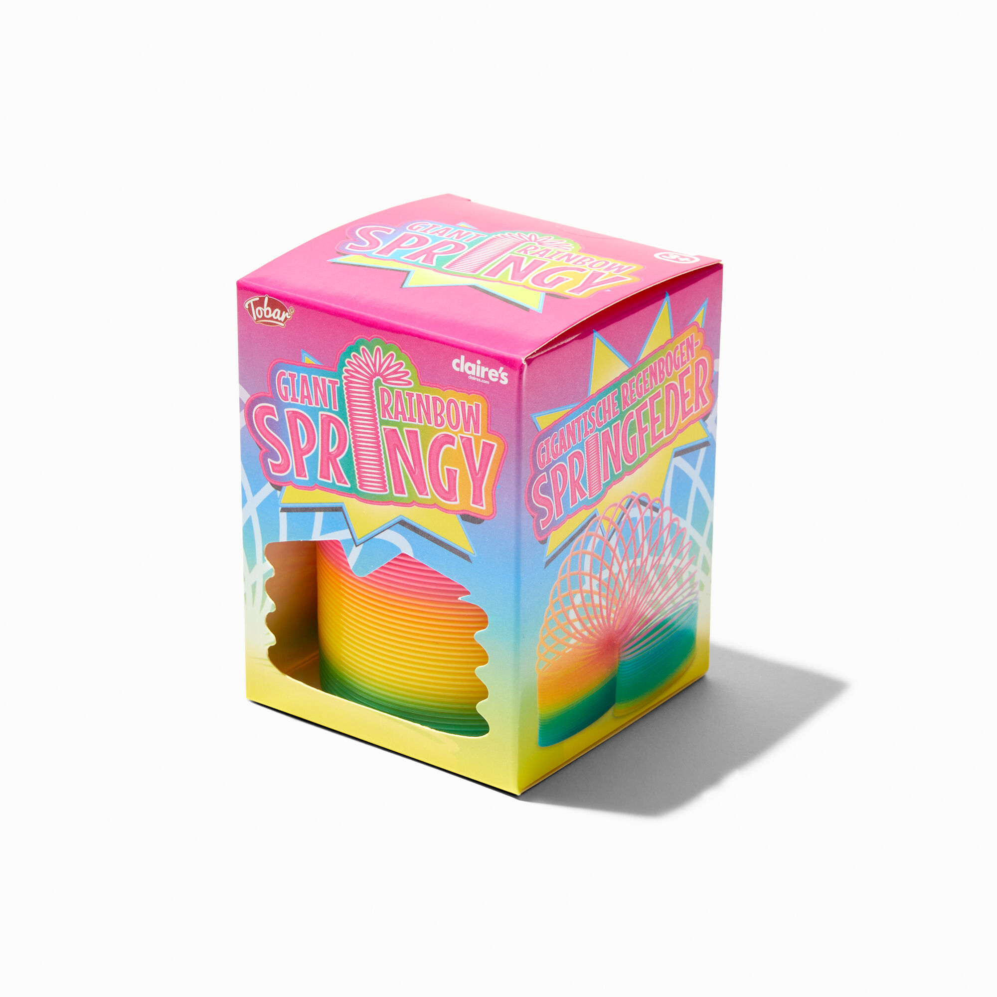 Jouet à ressort slinky arc-en-ciel géant en exclusivité chez