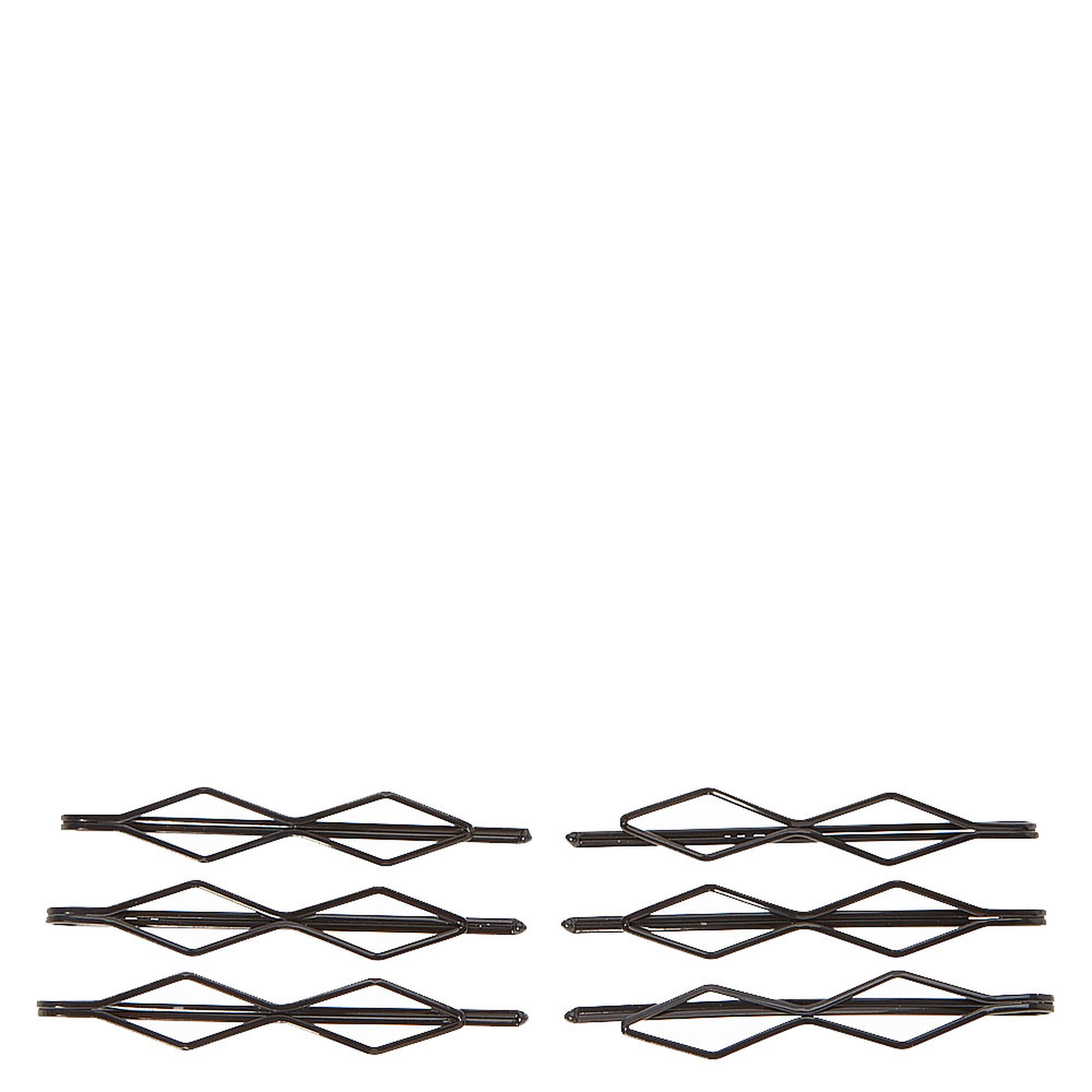 geometric slide hair pins black 6 pack s geometric slide