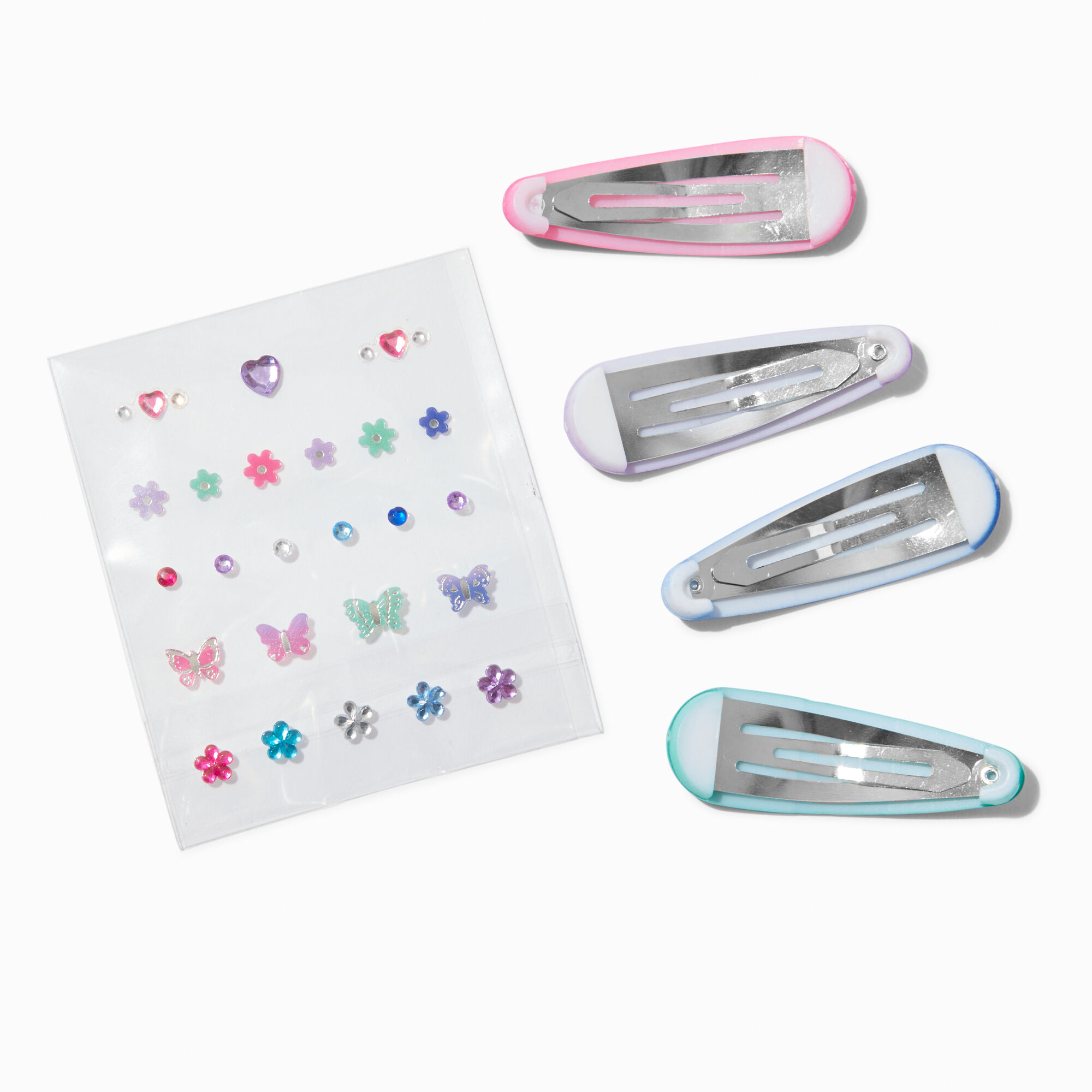 Claire's Club Make-It-Yourself Jewel Tone Snap Hair Clip Kit,