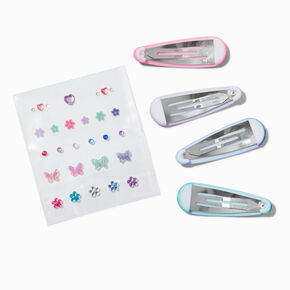 Claire&#39;s Club Make-It-Yourself Jewel Tone Snap Hair Clip Kit,