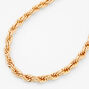 Gold Twisted Rope Chain Necklace,