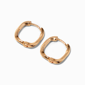 Gold-tone Molten 15MM Huggie Hoop Earrings,