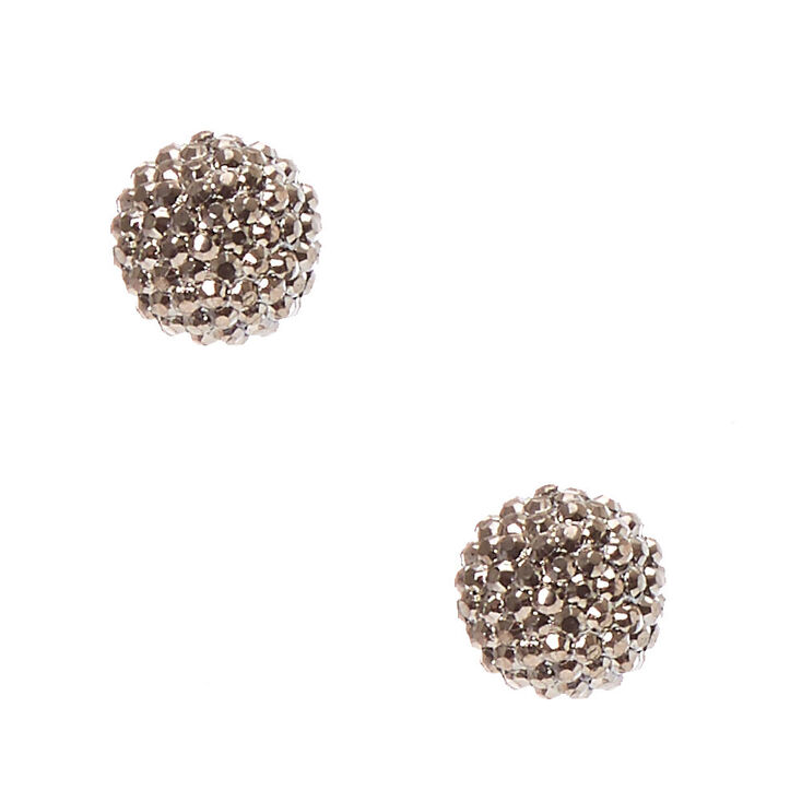 Clous d&#39;oreilles boules de feu anthracite,