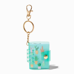 Cactus Print Mini Notebook Keyring,