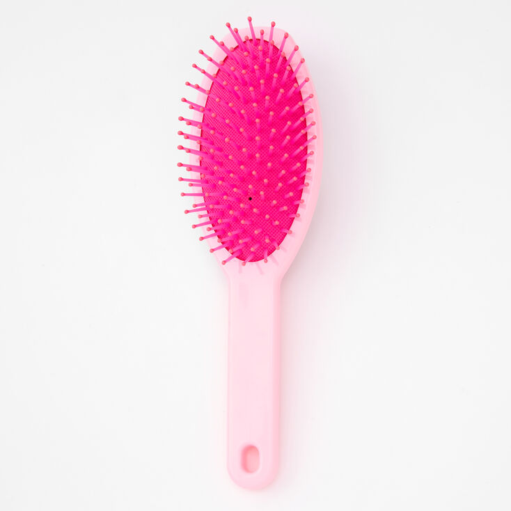 Heart Bling Paddle Hair Brush - Pink,