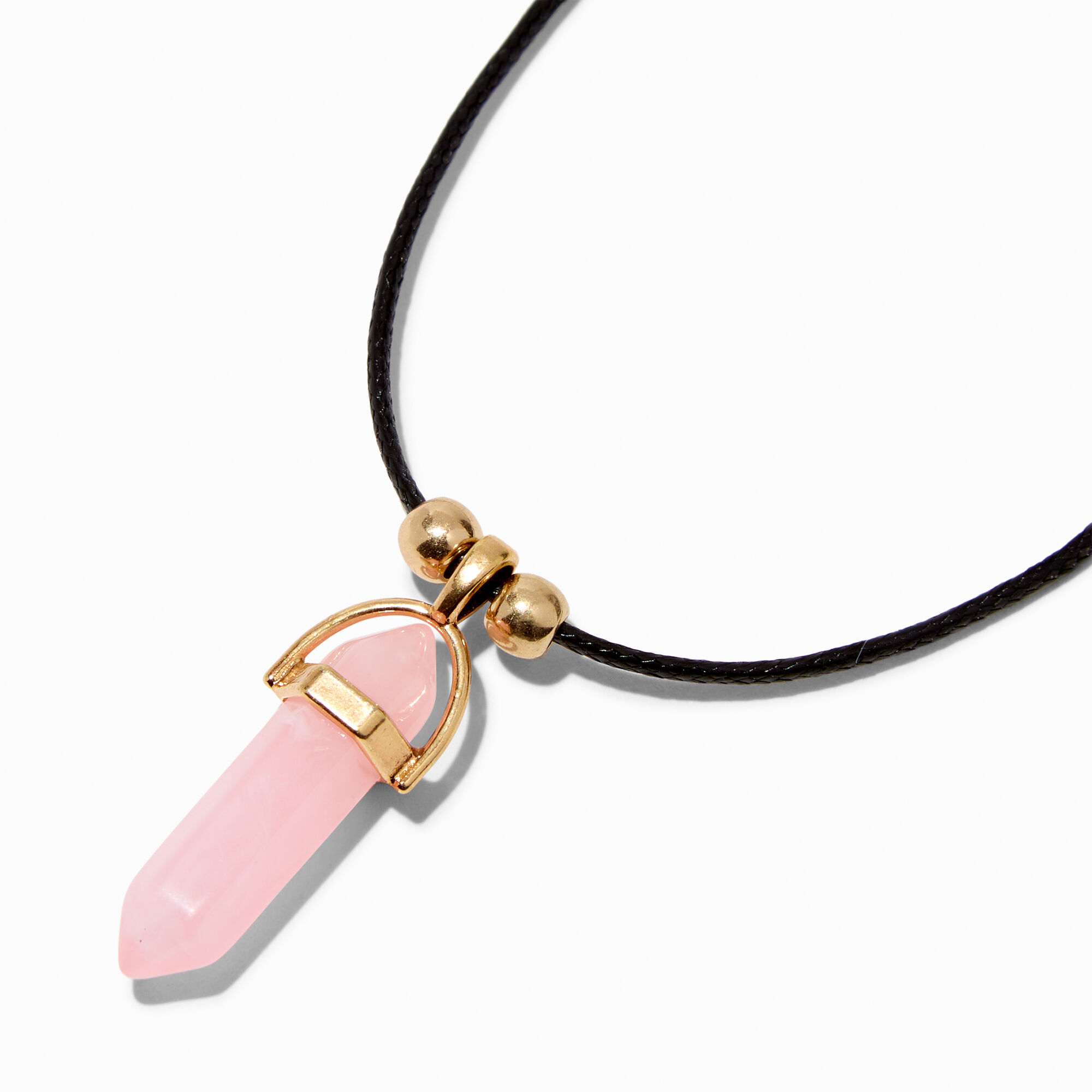 Crystal necklace black cord shop