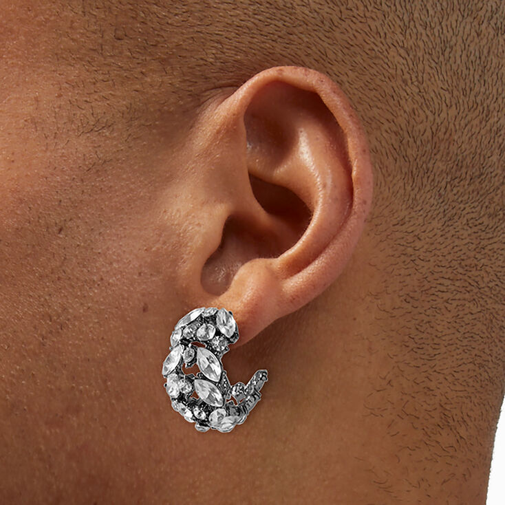 Cr&eacute;oles avec strass &eacute;paisses couleur h&eacute;matite,