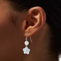 UV Color-Changing White Daisy Drop Earrings,
