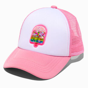Claire&#39;s Club Pink Ice Pop Trucker-Style Hat,
