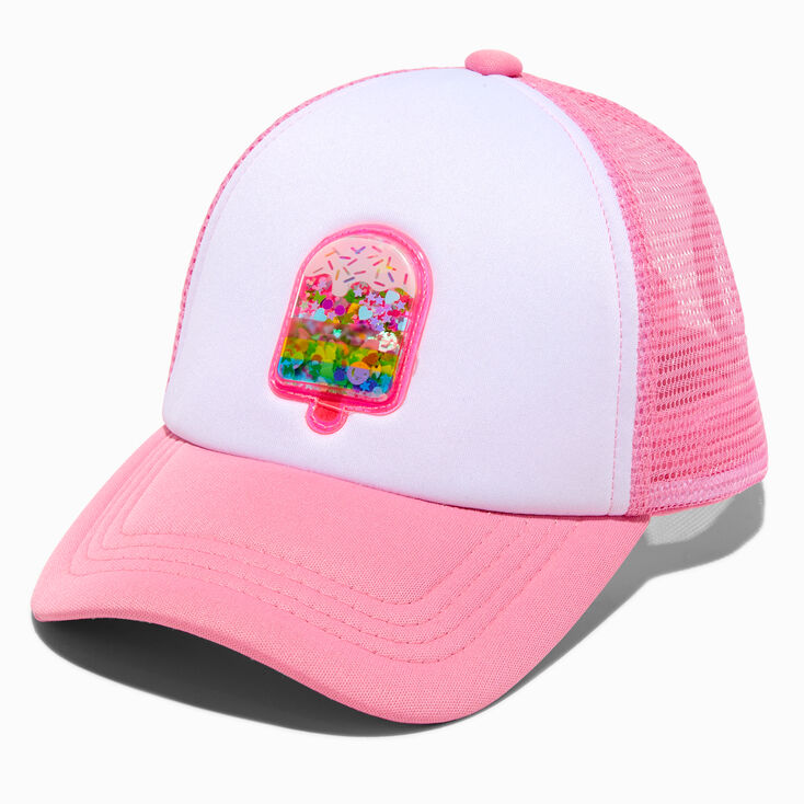 Claire&#39;s Club Pink Ice Lolly Trucker-Style Hat,