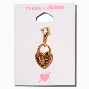 T H E M E x Claire&#39;s Gold-tone Heart Lock Charm,