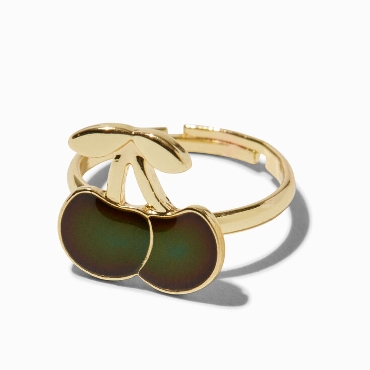 Gold Cherry Mood Ring,