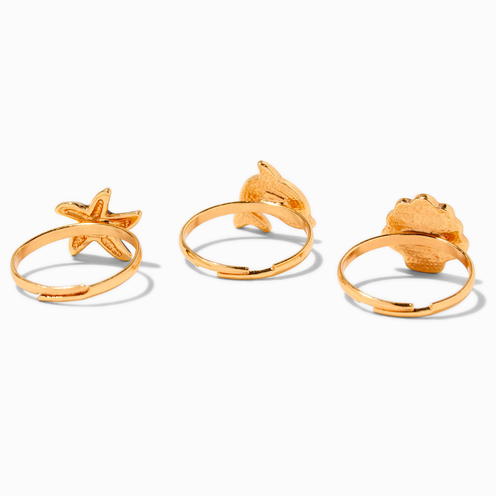 Rose Gold Mood Sea Life Rings - 3 Pack,