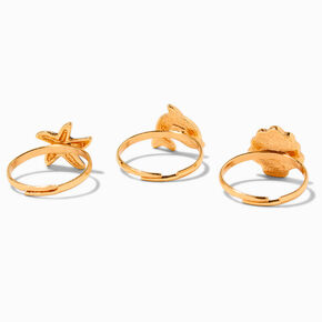 Rose Gold Mood Sea Life Rings - 3 Pack,