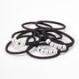 Black Faux Pearl Hair Ties - 12 Pack,