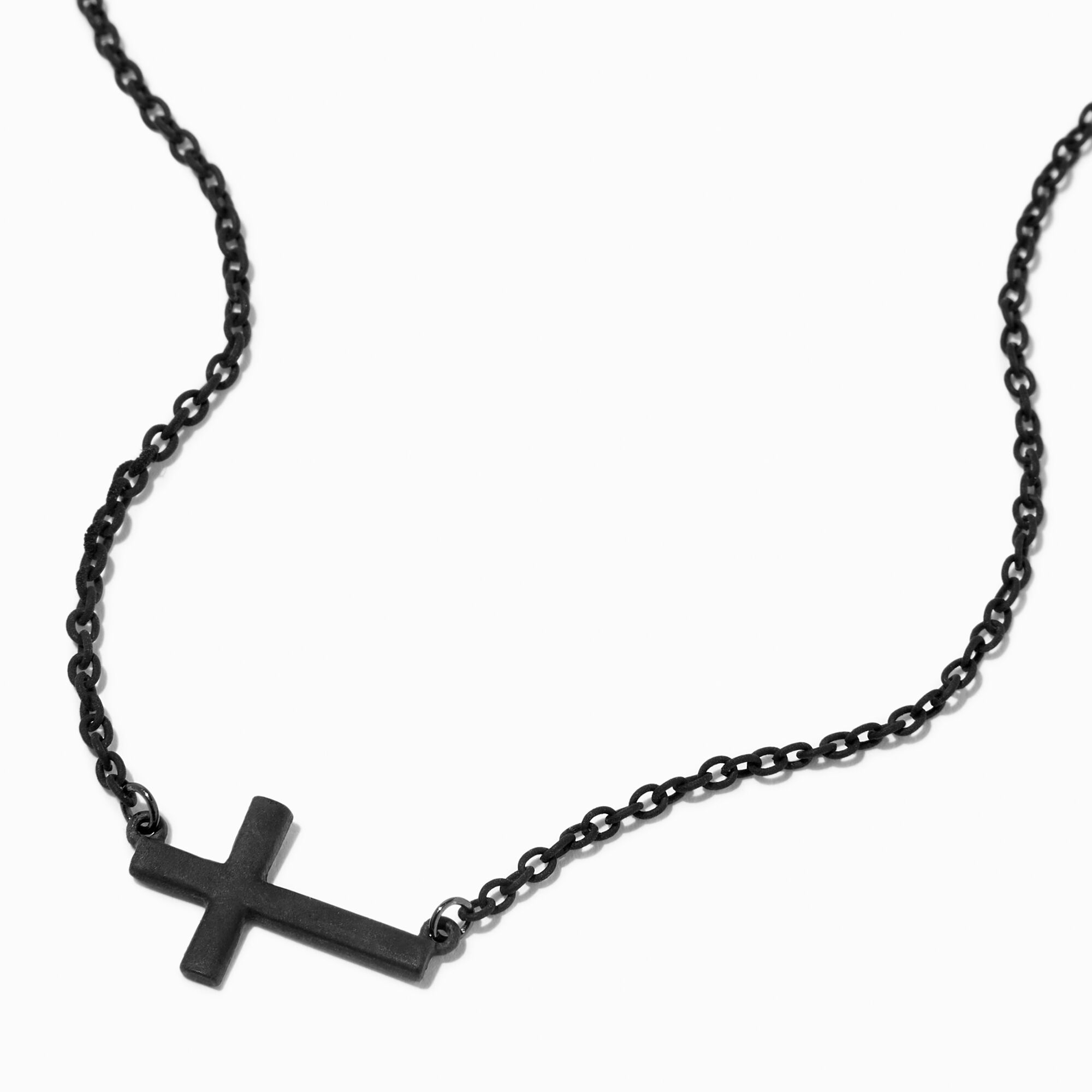 Sideways sales cross necklace