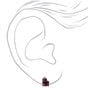 Silver 1&quot; Happy Chocolate Bar Drop Earrings,