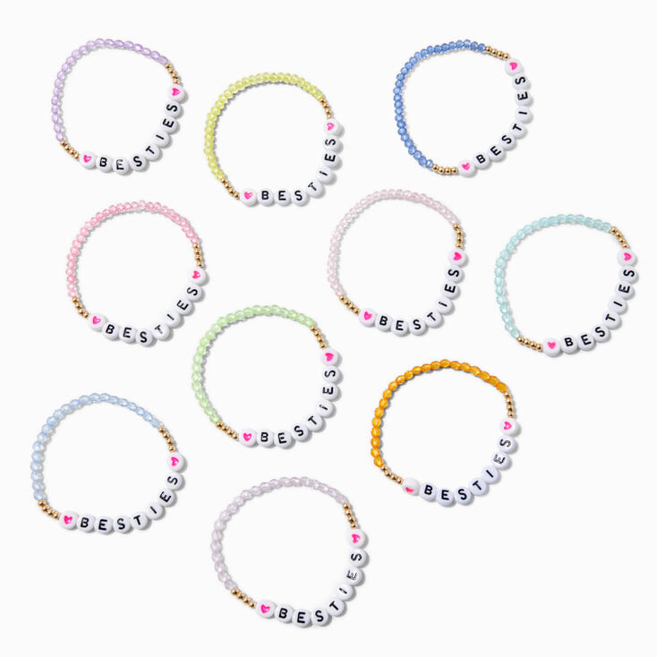 Best Friends Beaded Besties Stretch Bracelets - 10 Pack,