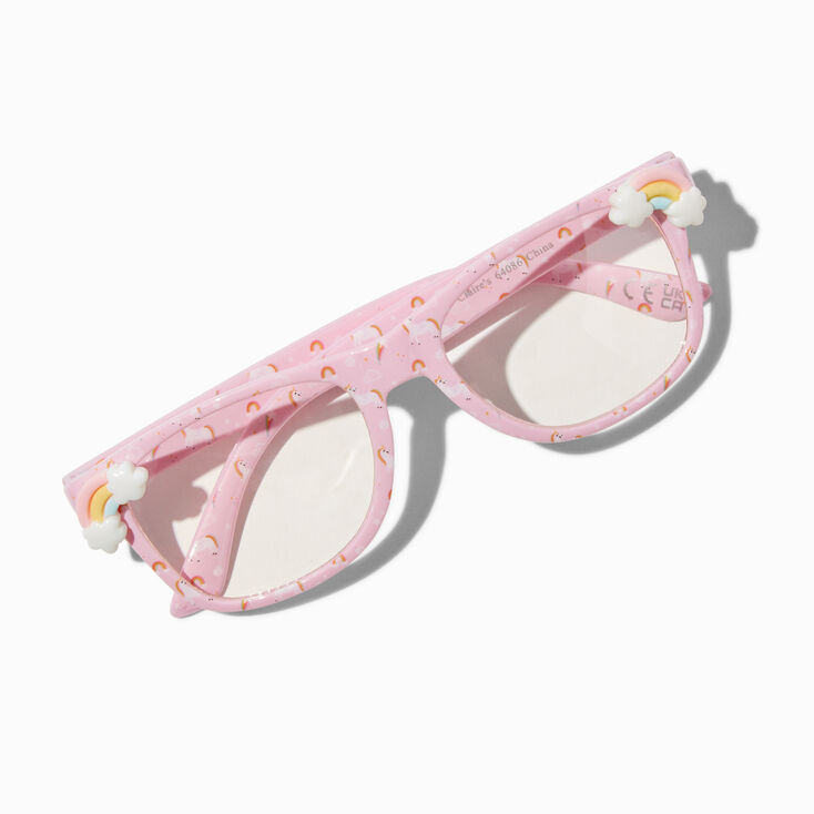 Lunettes &agrave; verres transparents r&eacute;tro arc-en-ciel et licorne Claire&#39;s Club,