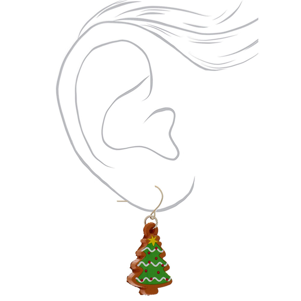 Christmas Tree Squish Drop Earrings,
