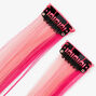 Ombr&eacute; Faux Hair Clip In Extensions - Pink, 2 Pack,