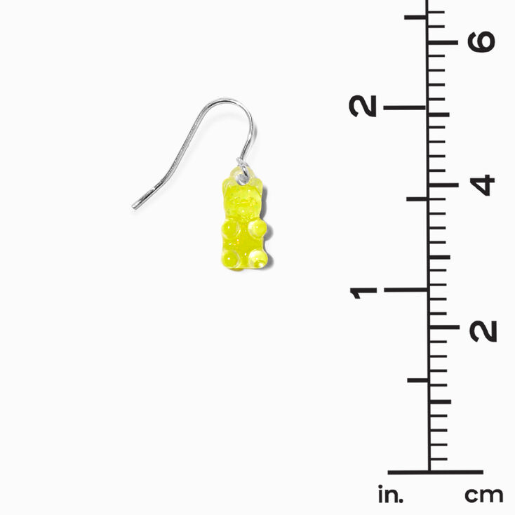 Glow In The Dark Gummy Bear Earrings Set - 6 Pack,