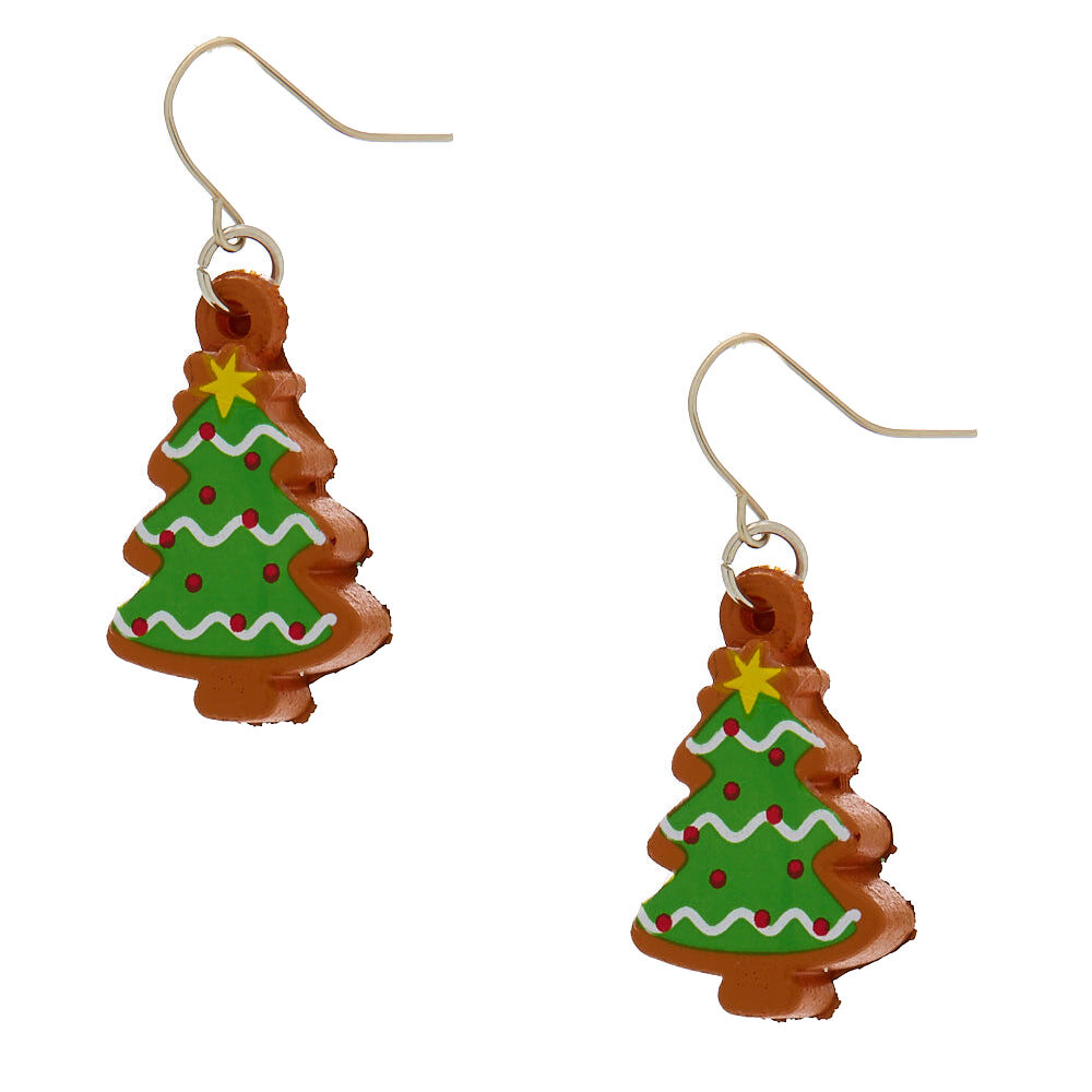 Christmas Tree Squish Drop Earrings,