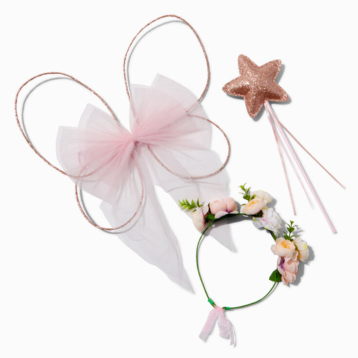 Claire&#39;s Club Copper Flower Crown &amp; Wings Dress Up Set - 3 Pack,