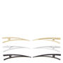 Mixed Glitter Matte Salon Hair Clips - 6 Pack,